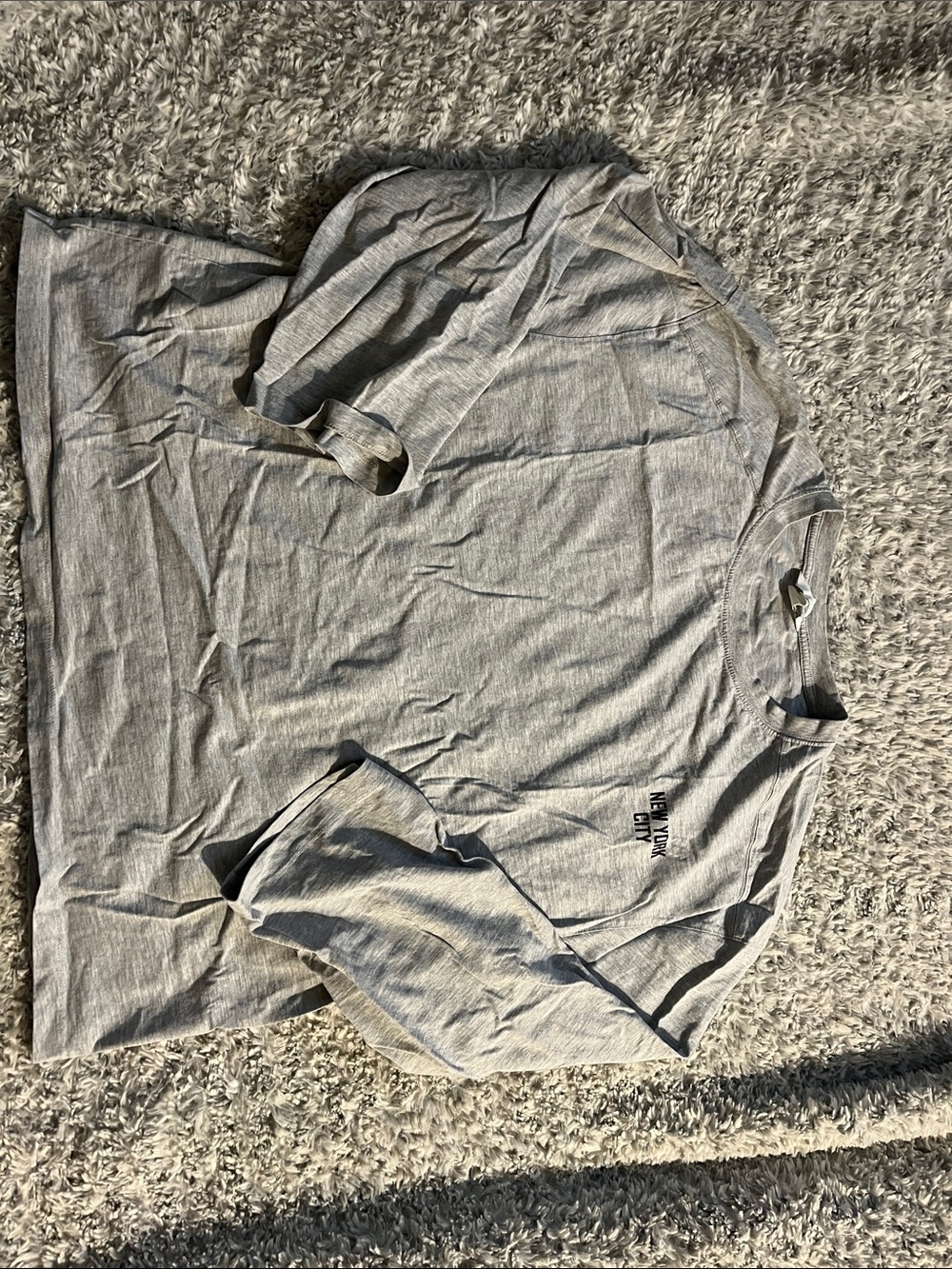 H&M Light Gray Long-Sleeve Crewneck Tee